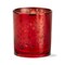 Christmas Red Mercury Glass Tealight Candle Holder, 3.0 x 3.0 x 3.5 inch